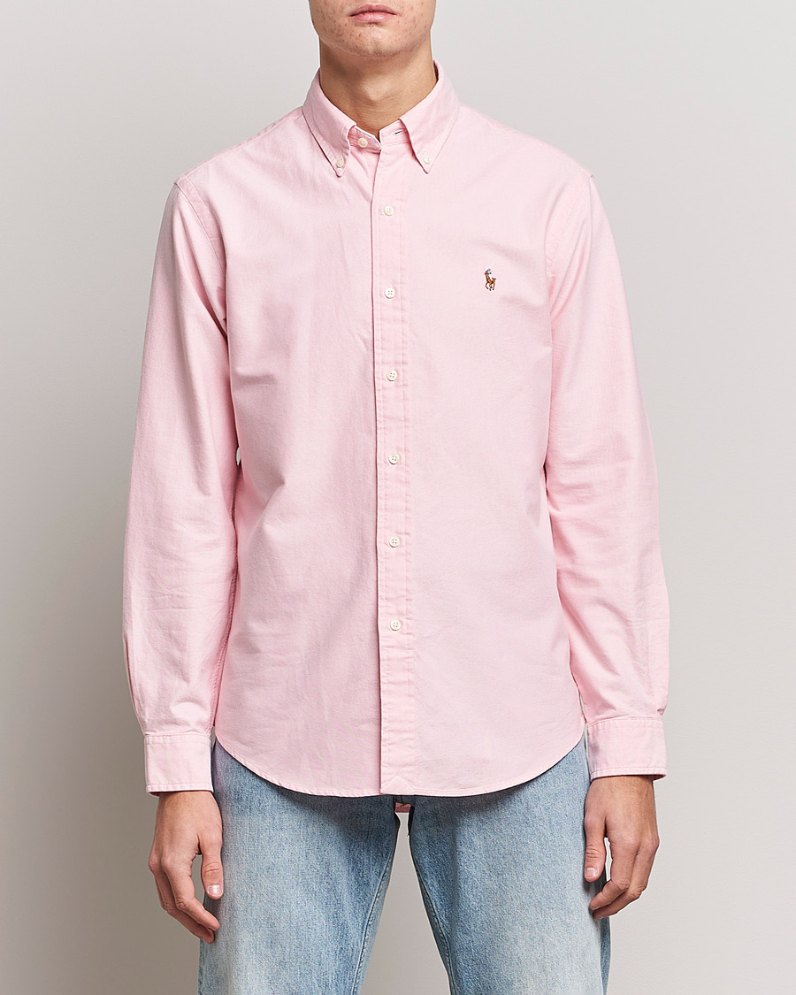 Herre | Casual | Polo Ralph Lauren | Custom Fit Oxford Shirt Pink