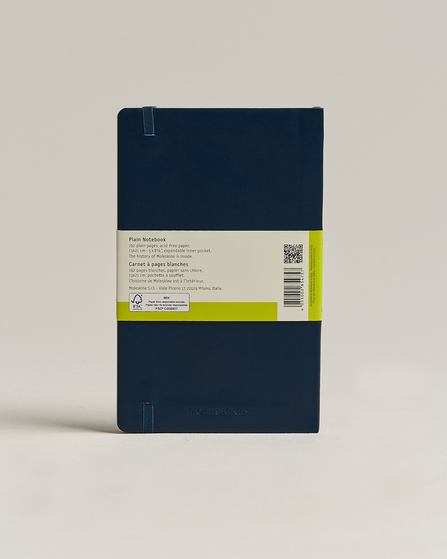 Herre | Moleskine | Moleskine | Plain Soft Notebook Large Sapphire Blue