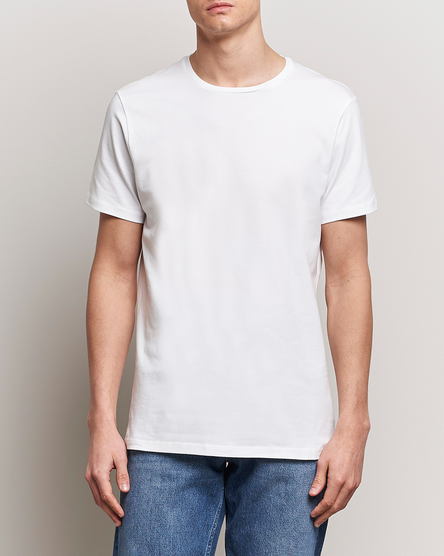 Herre | T-Shirts | Bread & Boxers | 2-Pack Crew Neck Tee White