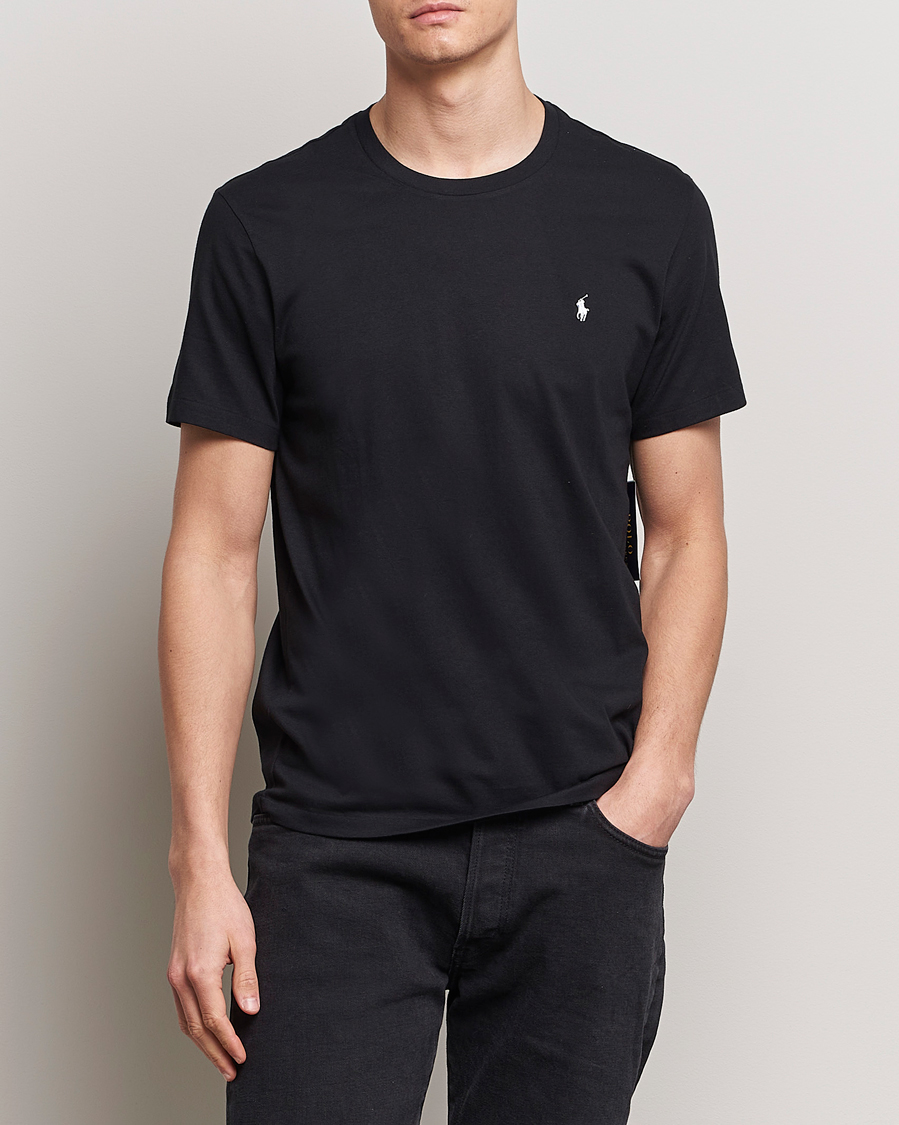 Herre | Svarte t-skjorter | Polo Ralph Lauren | Liquid Cotton Crew Neck Tee Black