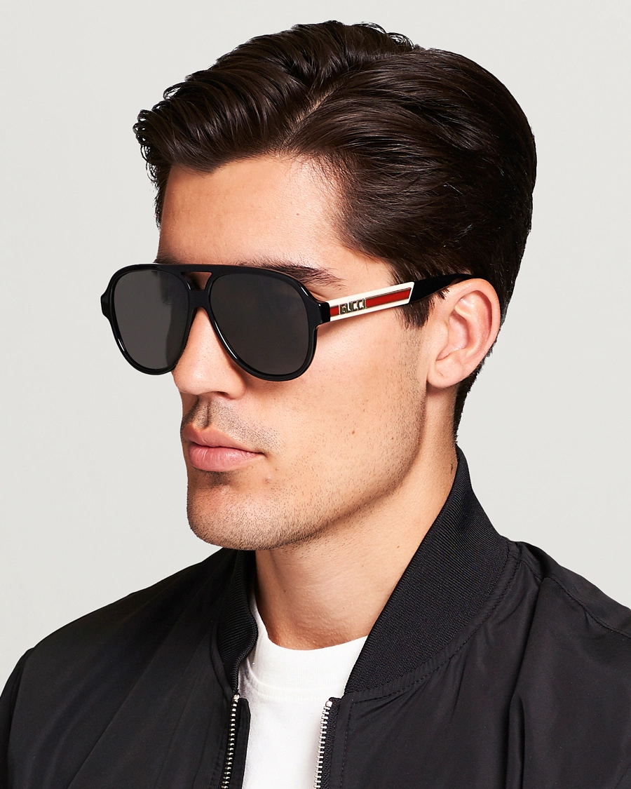 Herre | Assesoarer | Gucci | GG0463S Sunglasses Black/White/Grey