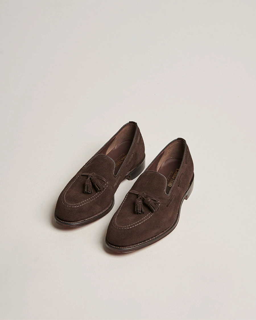 Herre | Håndlagde sko | Loake 1880 | Russell Tassel Loafer Chocolate Brown Suede