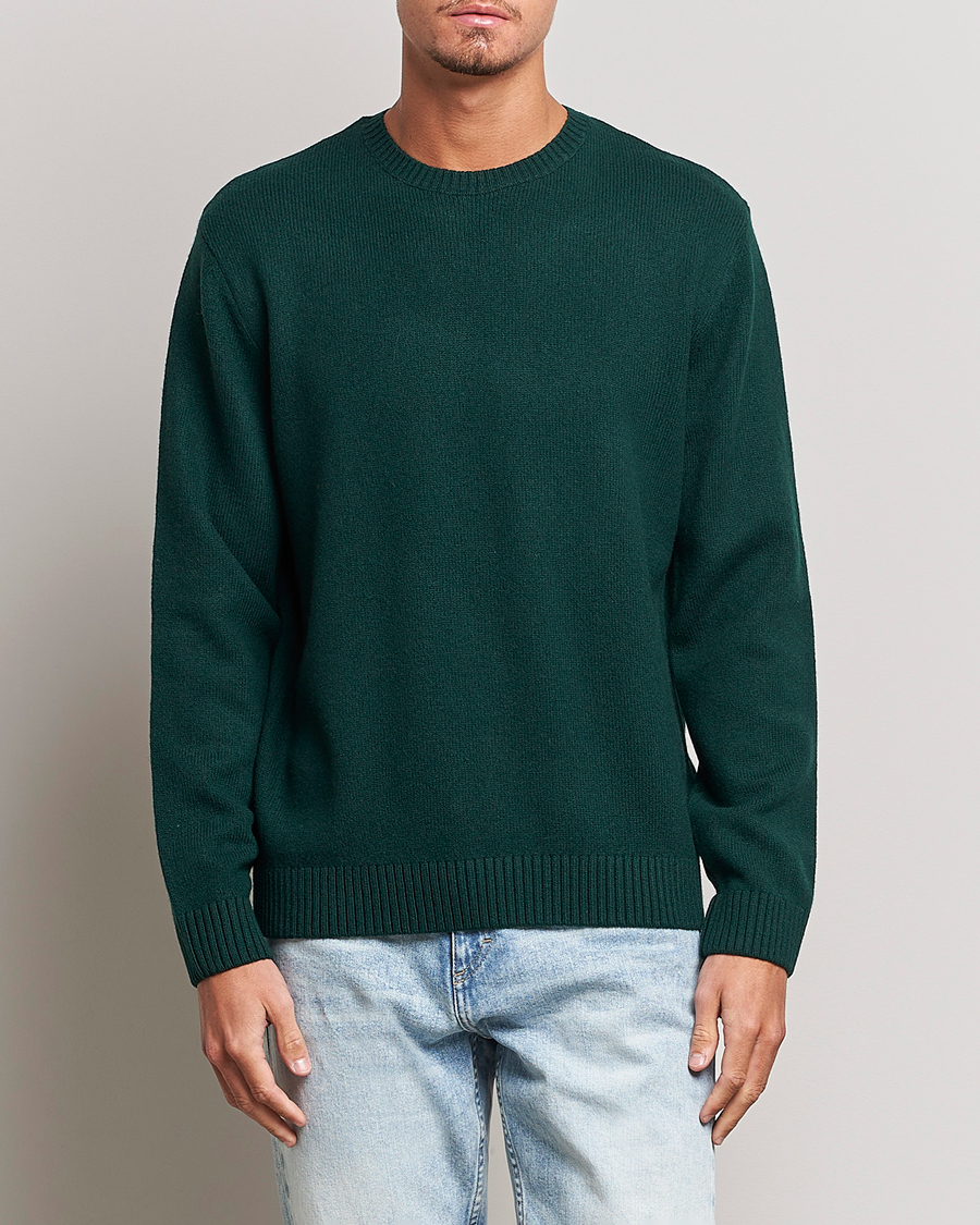 Herre | Klær | Colorful Standard | Classic Merino Wool Crew Neck Emerald Green