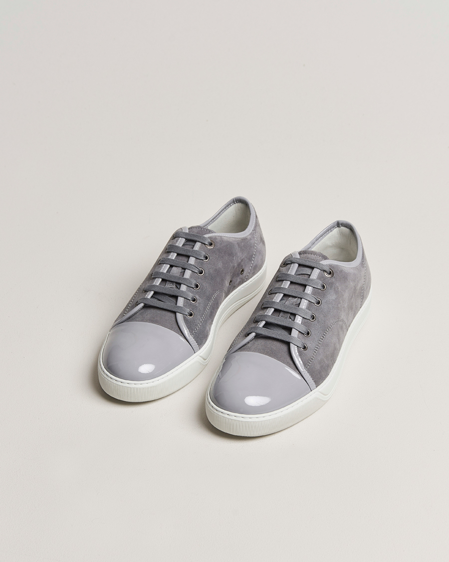 Herre | Sko | Lanvin | Patent Cap Toe Sneaker Light Grey