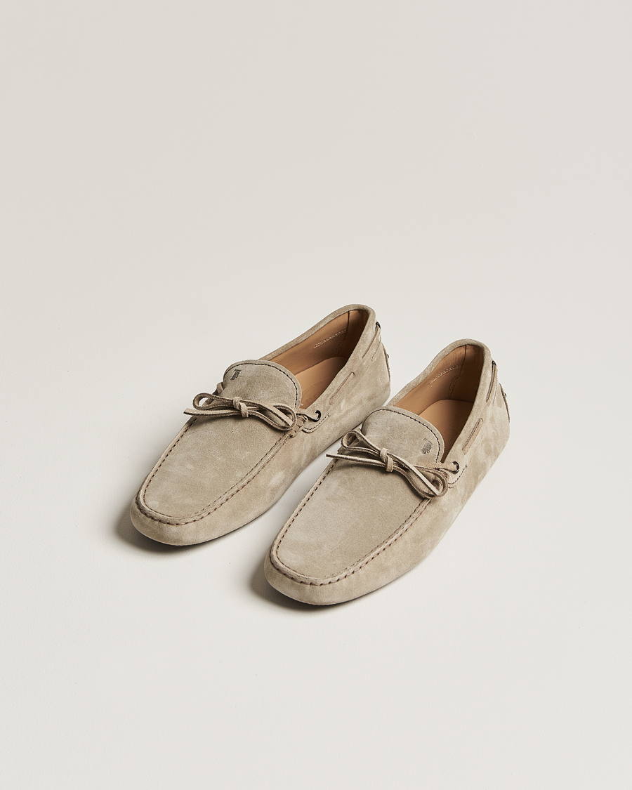 Herr | Handgjorda skor | Tod\'s | Lacetto Gommino Carshoe Taupe Suede