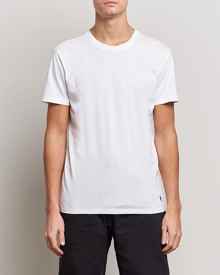 Herre | Svarte t-skjorter | Polo Ralph Lauren | 3-Pack Crew Neck Tee White/Black/Andover Heather