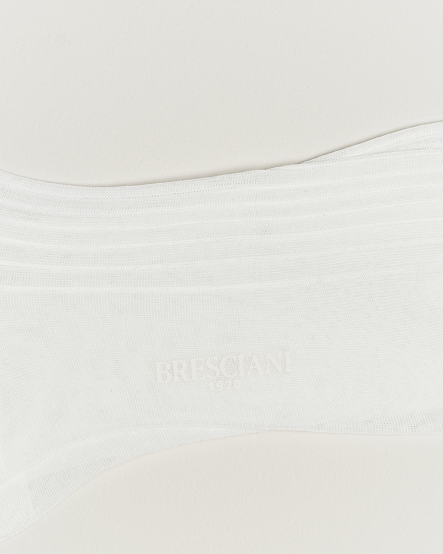 Herre | Bresciani | Bresciani | Cotton Ribbed Short Socks White