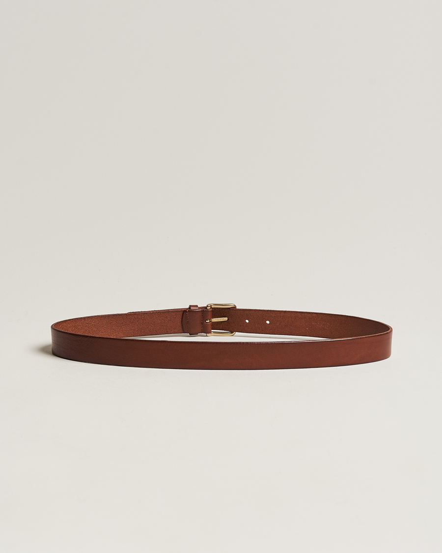 Herre |  | Anderson\'s | Leather Belt 3 cm Cognac