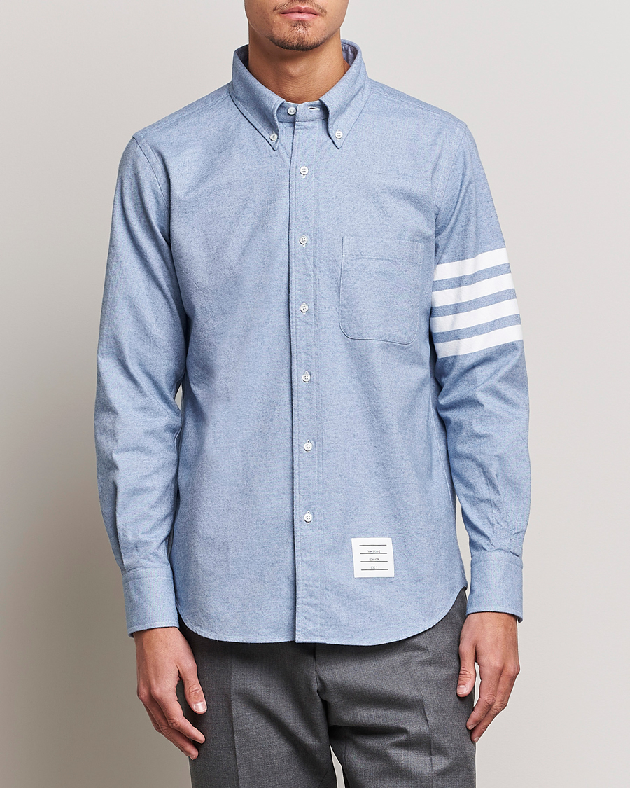 Herre | Klær | Thom Browne | 4-Bar Flannel Shirt Light Blue