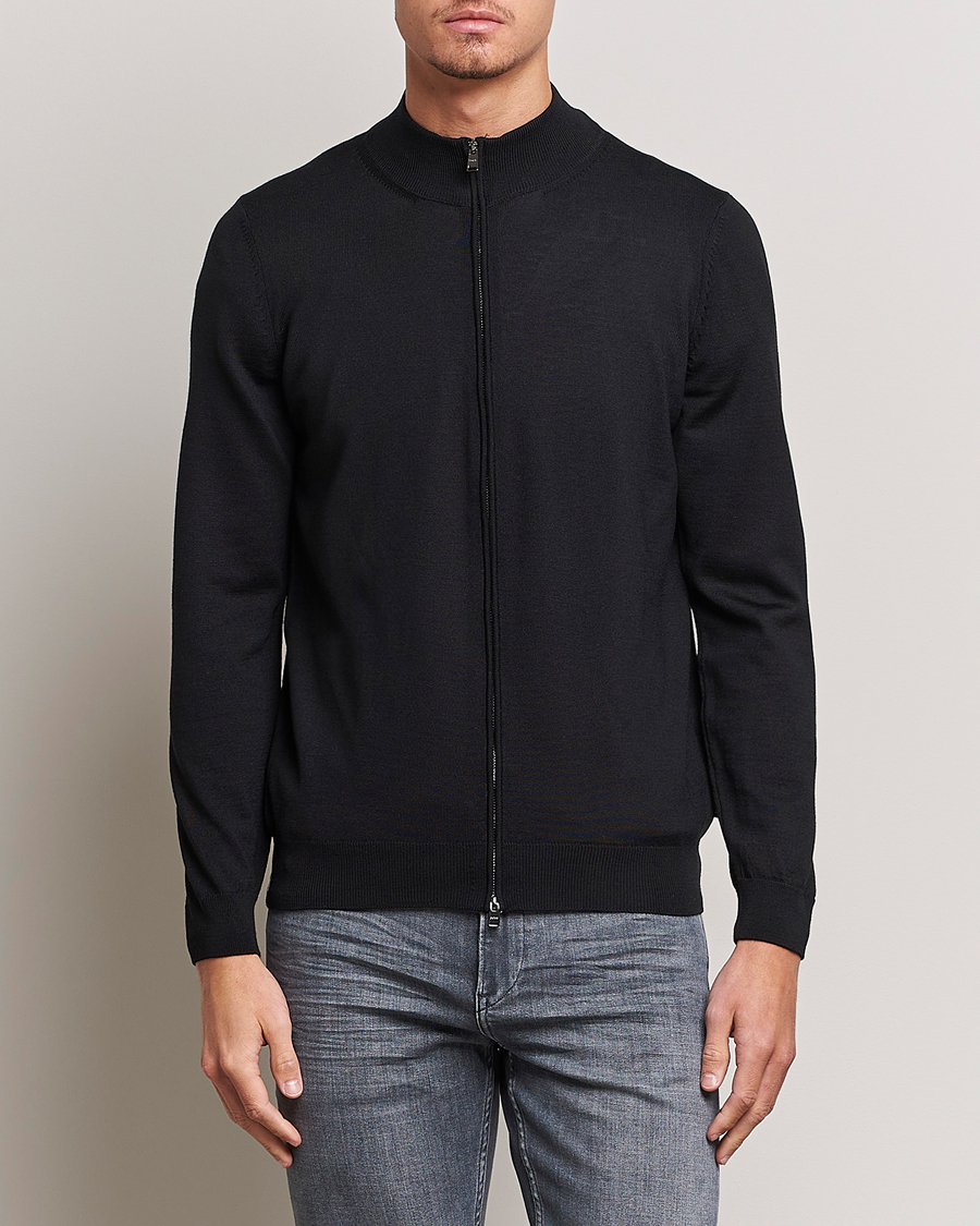 Herre | Klær | BOSS BLACK | Balonso Full-Zip Sweater Black
