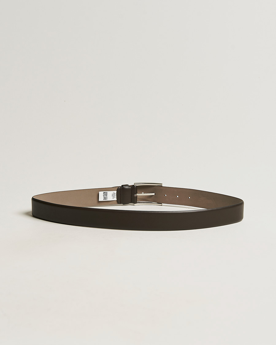 Herre | BOSS BLACK | BOSS BLACK | Barnabie Leather Belt 3,5 cm Dark Brown