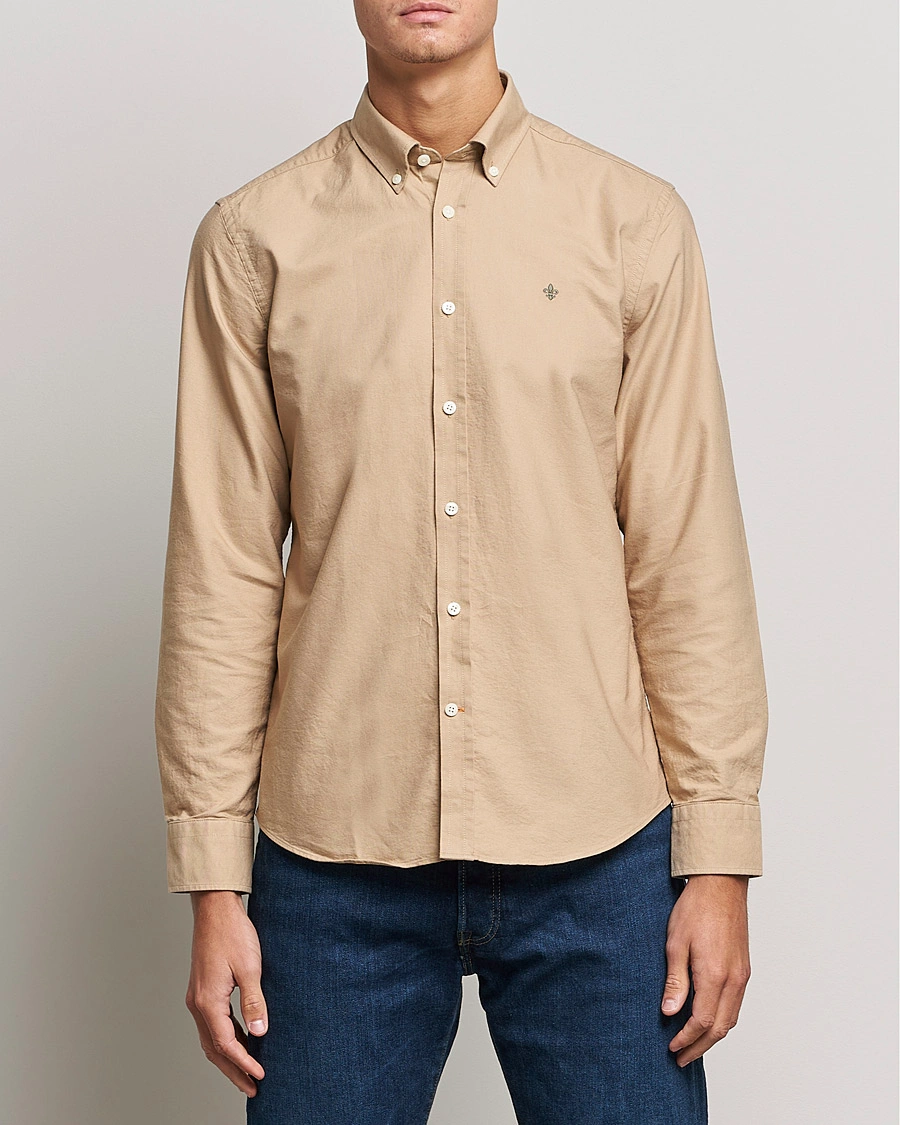 Herre | Casual | Morris | Douglas Oxford Shirt Khaki