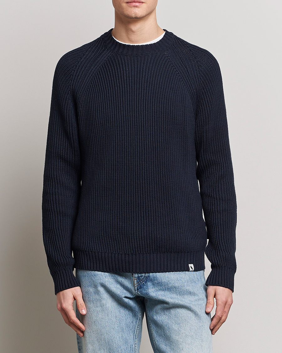 Herr | Tröjor | Peregrine | Harry Organic Cotton Sweater Navy