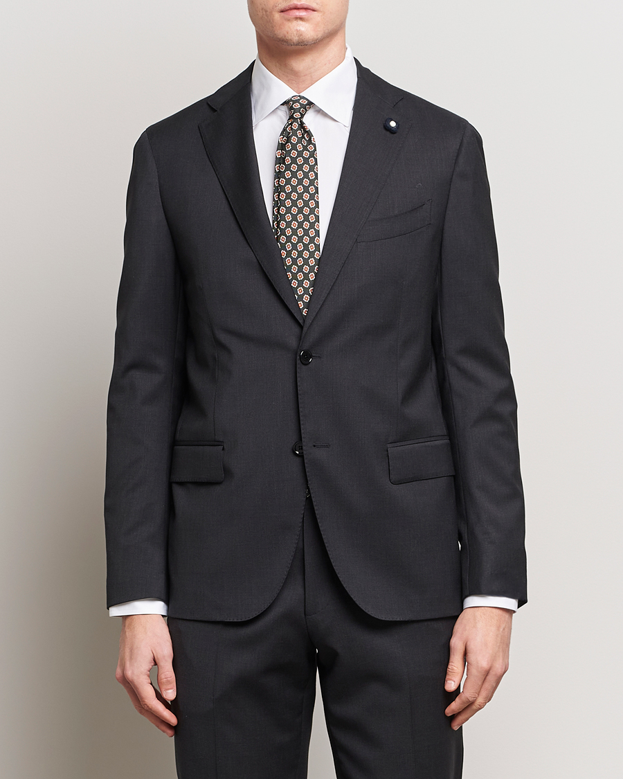 Herr | Italian Department | Lardini | Two Button Wool Blazer  Grey