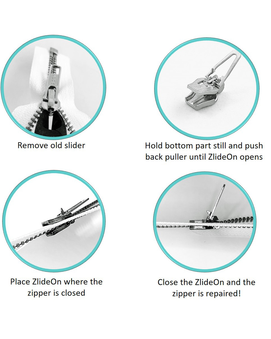 Herre | Pleie av plagg | ZlideOn | Normal  Plastic & Metal Zipper Black XXS 