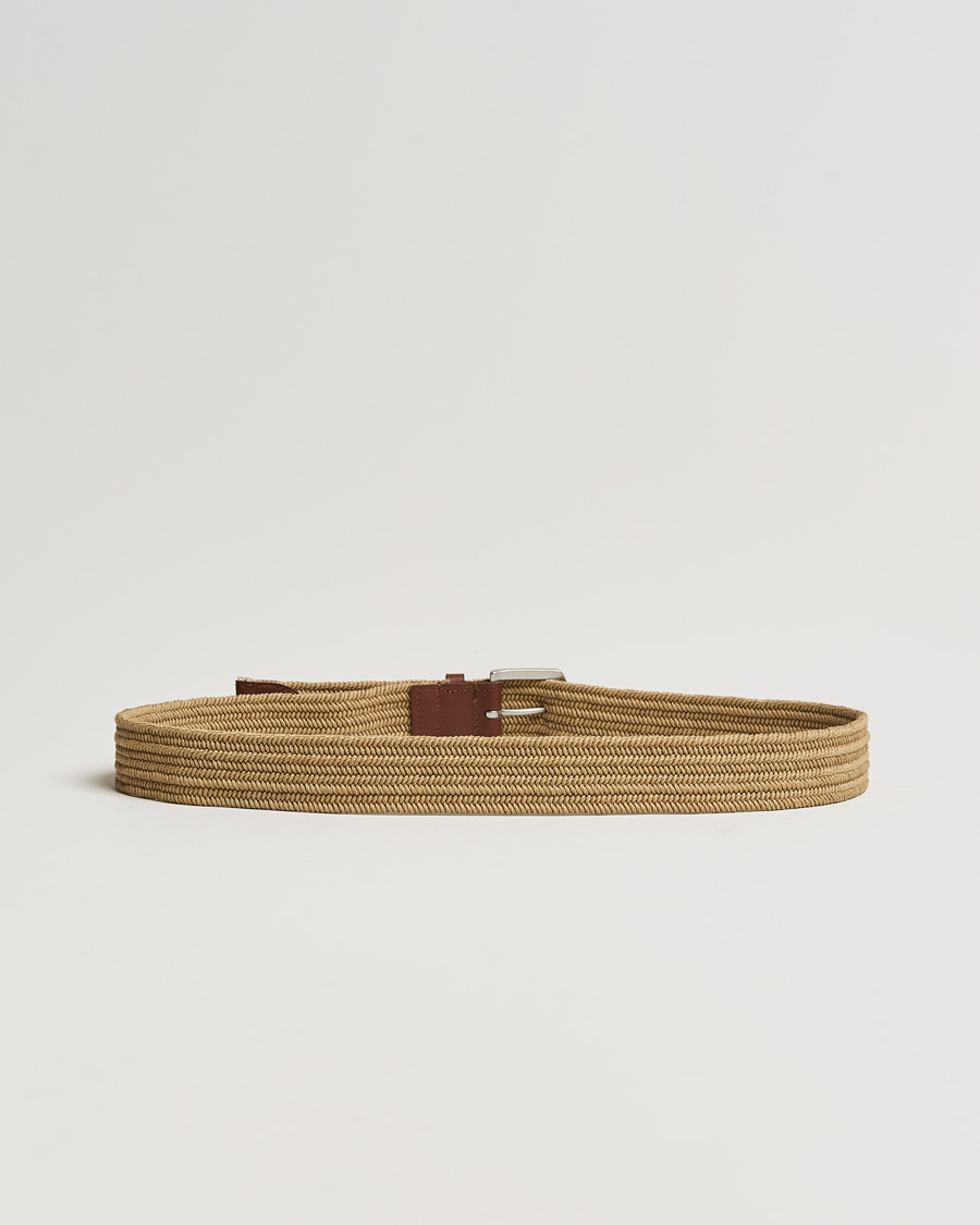 Herre | Assesoarer | Polo Ralph Lauren | Braided Cotton Elastic Belt Timber Brown
