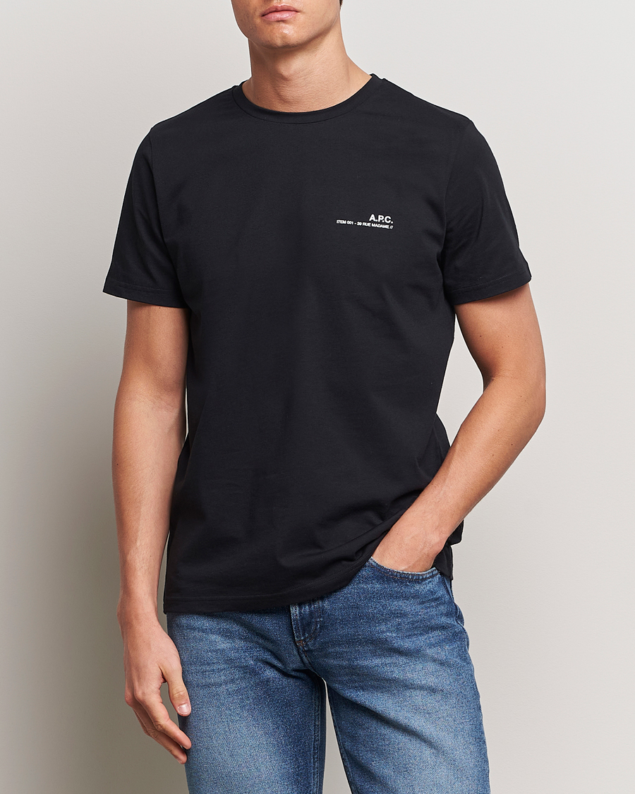 Herre | Svarte t-skjorter | A.P.C. | Item T-Shirt Black