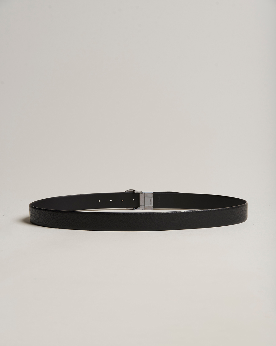 Herre | Assesoarer | Giorgio Armani | Reversible Leather Belt Black