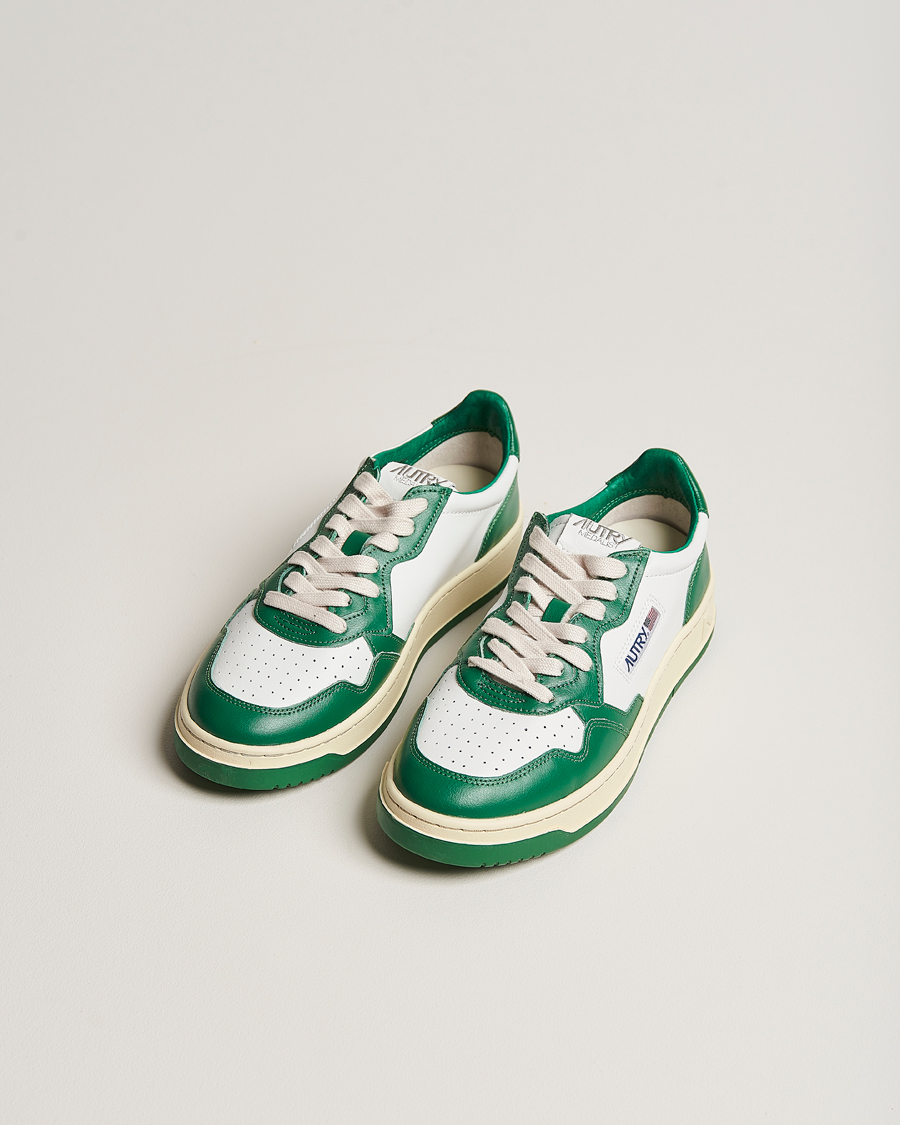 Herre | Autry | Autry | Medalist Low Bicolor Leather Sneaker White/Green