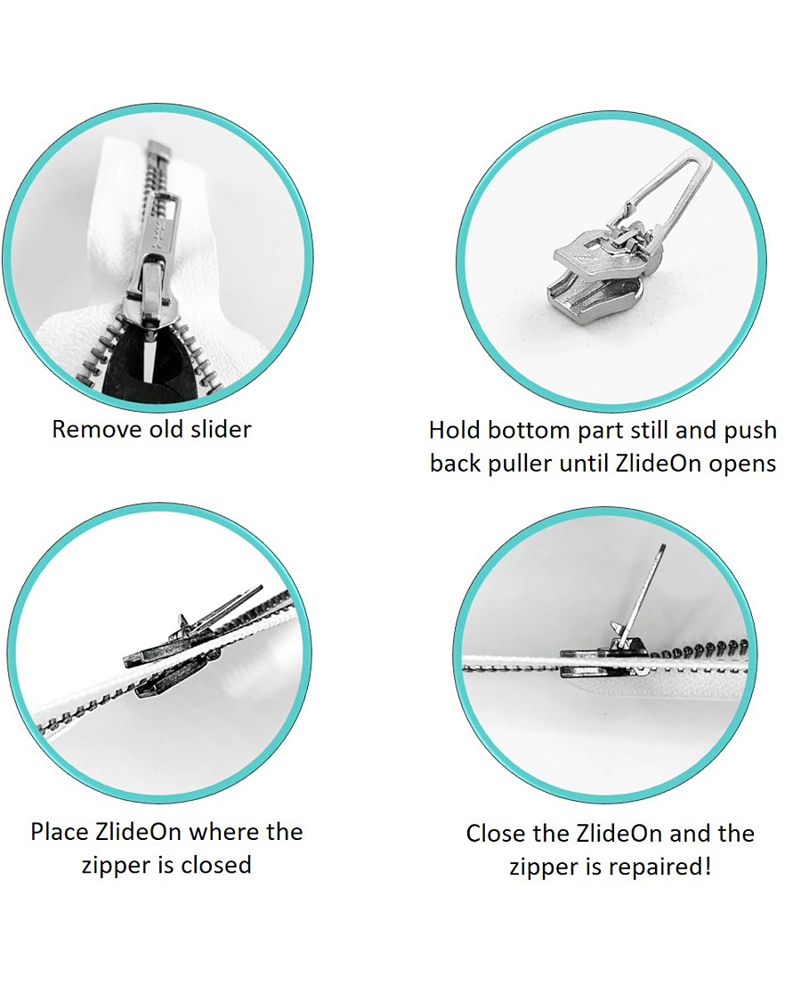 Herre | Reparasjon | ZlideOn | Metal & Plastic Zipper Black