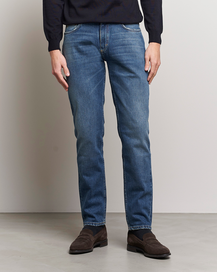 Herre | Klær | Oscar Jacobson | Albert Cotton Stretch Jeans Vintage Wash