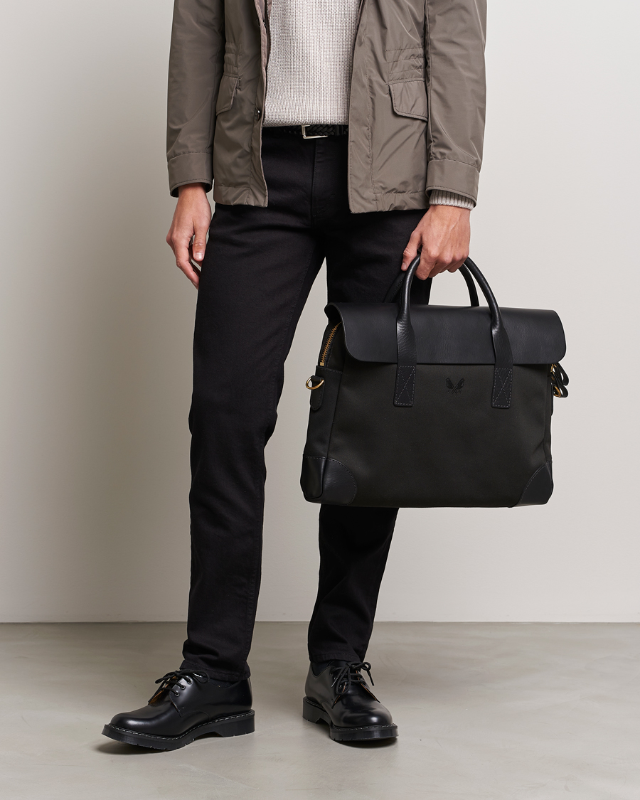 Herre | Formal Wear | Bennett Winch | Canvas Briefcase Black