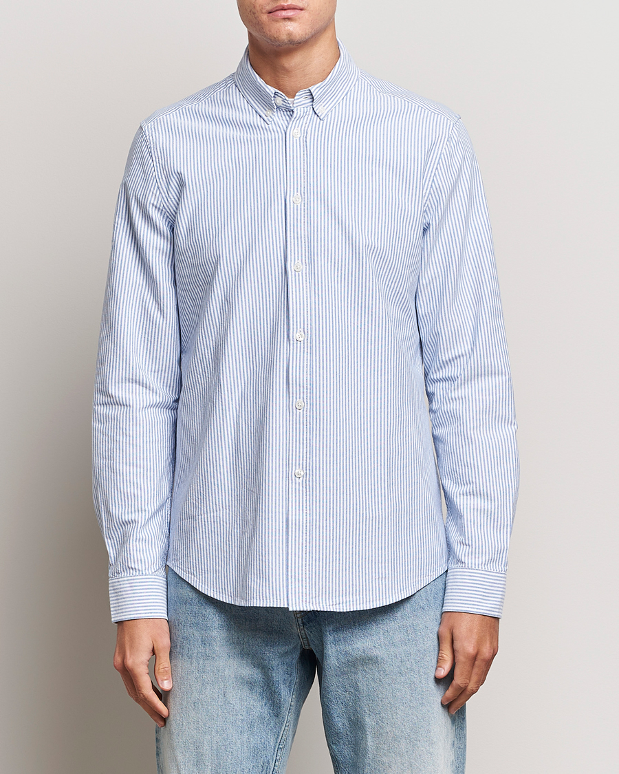 Herre | Oxfordskjorter | Samsøe Samsøe | Liam Striped Button Down Shirt  Blue/White