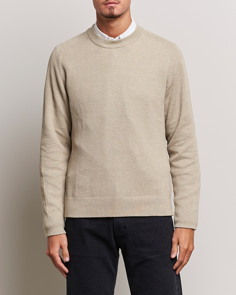 Herre | Strikkede gensere | NN07 | Kevin Cotton Knitted Sweater Khaki
