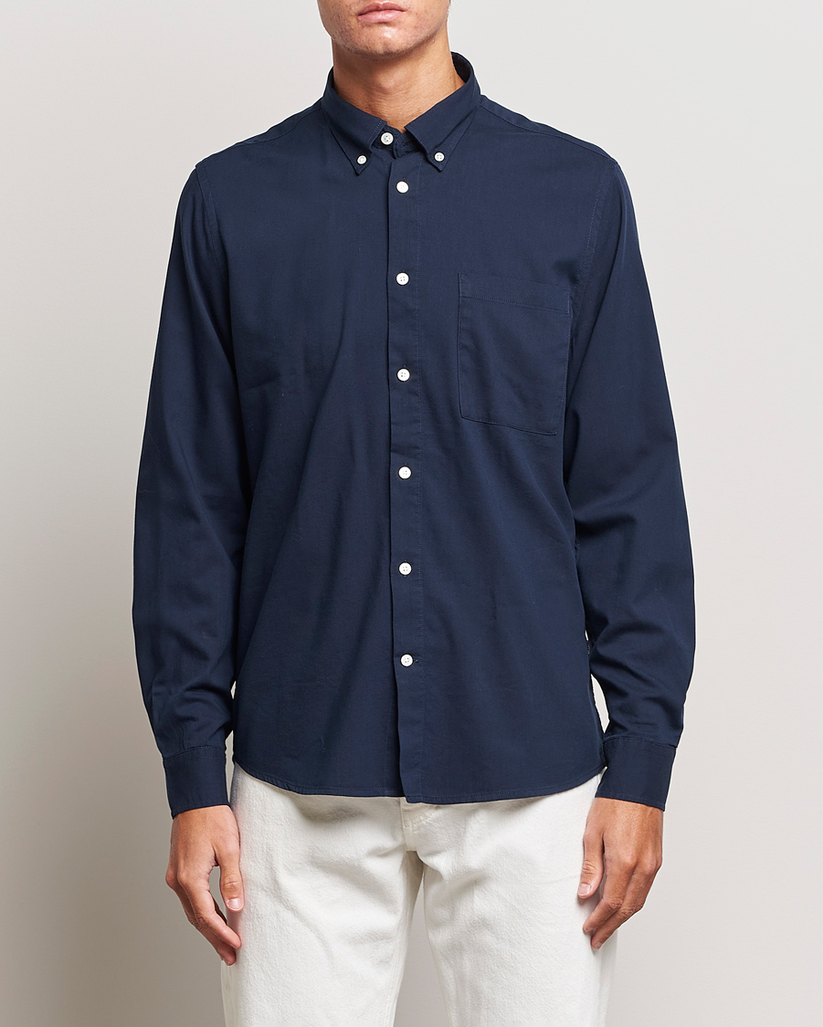 Herre | NN07 | NN07 | Arne Tencel Shirt Navy Blue