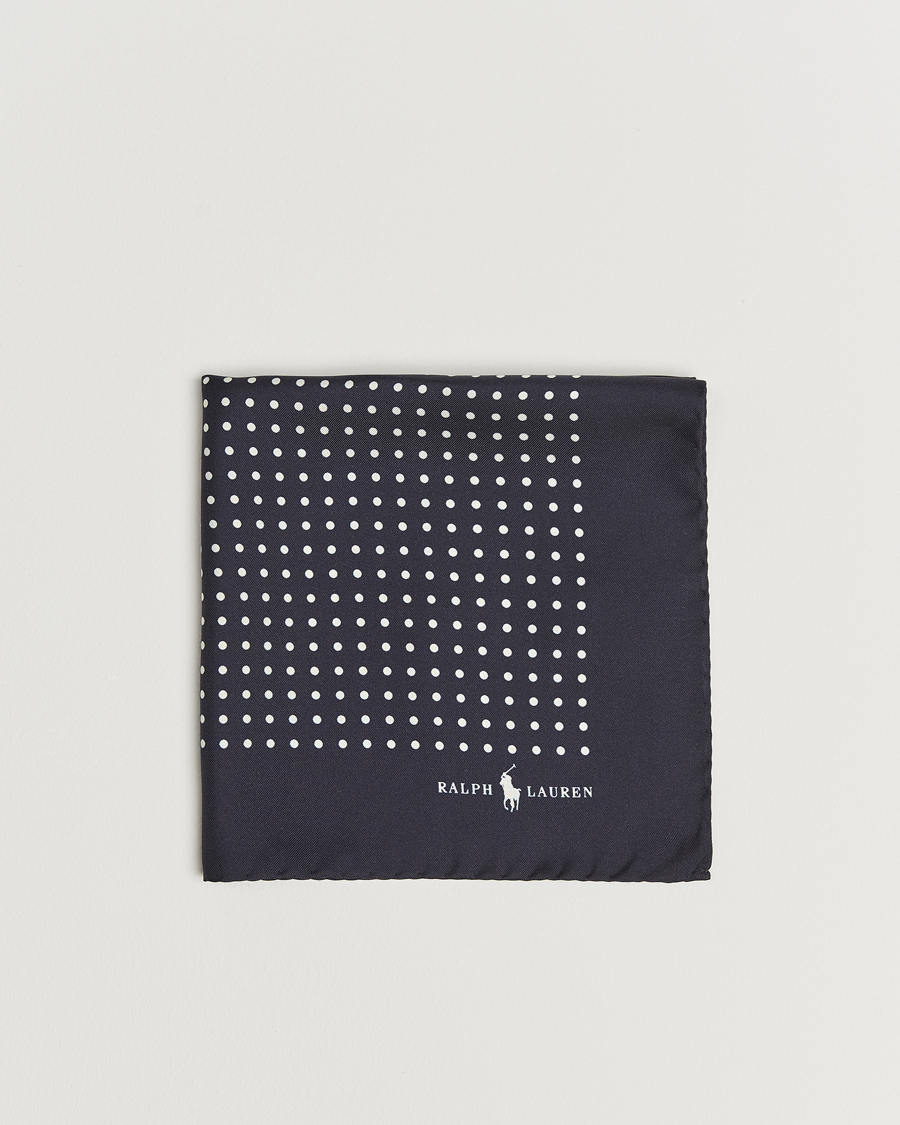 Herre |  | Polo Ralph Lauren | Silk Dot Pocket Square Navy/White