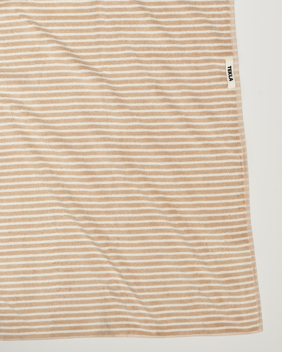 Herre | Håndklær | Tekla | Organic Terry Bath Towel Ivory Stripe
