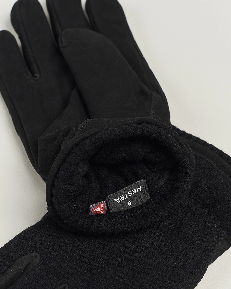 Herre | Hansker | Hestra | Noah Nubuck Wool Tricot Glove Black