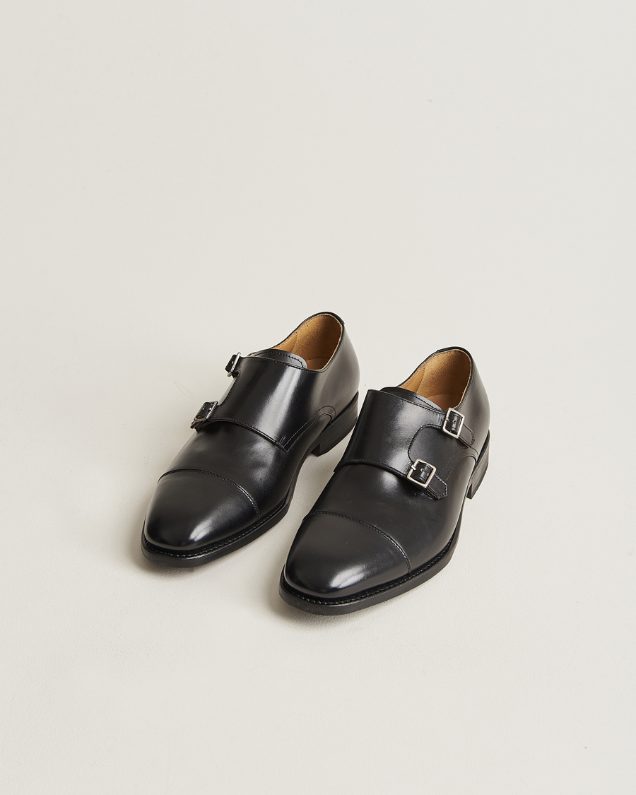 Herre | Håndlagde sko | Myrqvist | Ålsten Double Monkstrap Black Calf