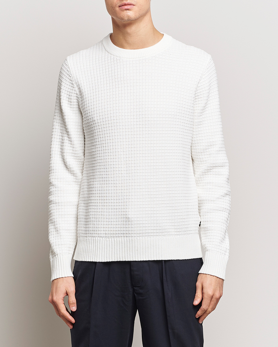 Herre | Klær | J.Lindeberg | Archer Structure Sweater Cloud White