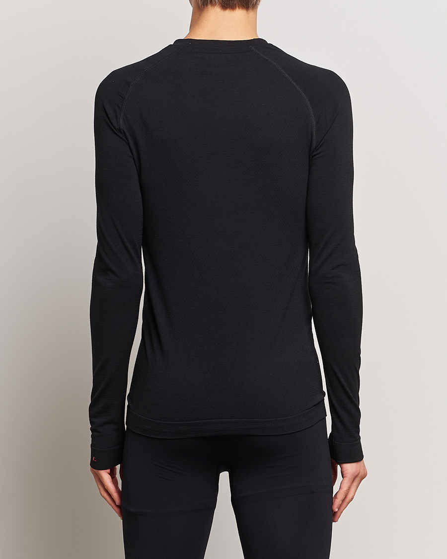 Herre | T-Shirts | Falke Sport | Falke Long Sleeve Wool Tech Light Shirt Black