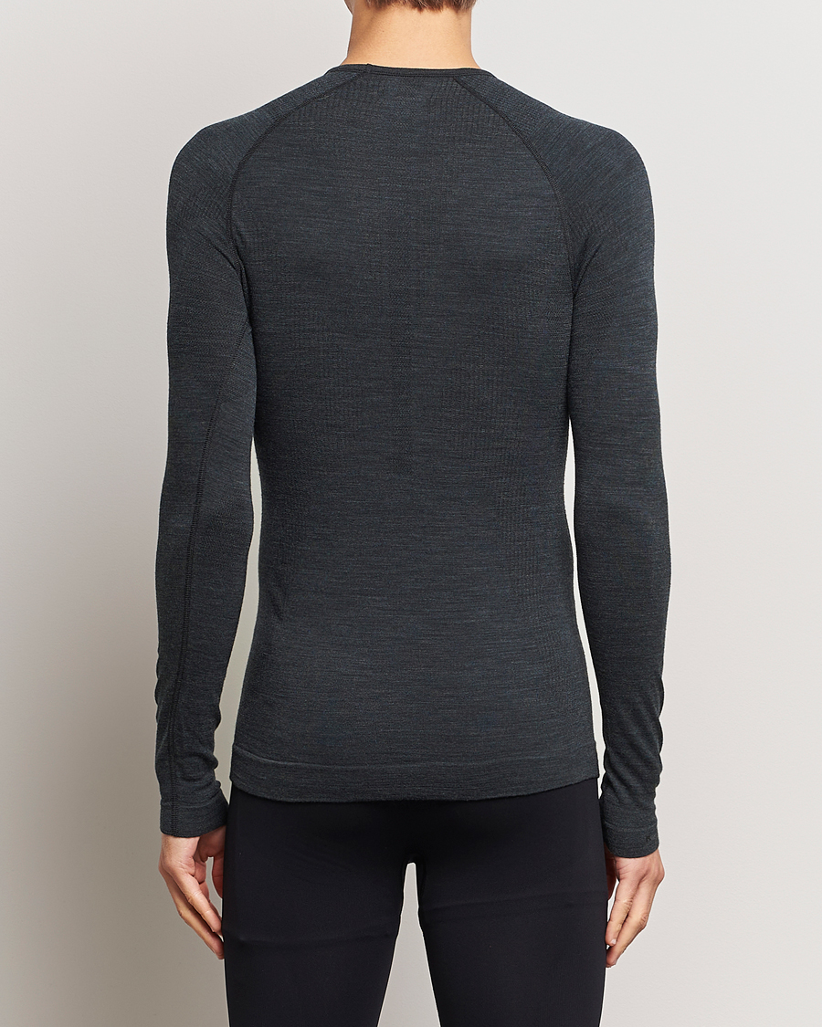 Herre | T-Shirts | Falke Sport | Falke Long Sleeve Wool Tech Shirt Black