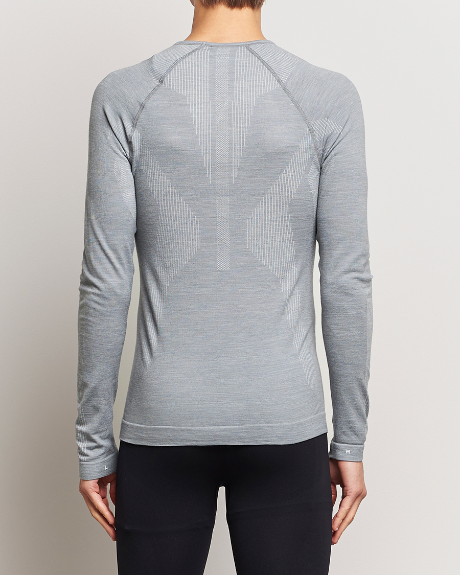 Herre | Langermede t-shirts | Falke Sport | Falke Long Sleeve Wool Tech Shirt Grey Heather