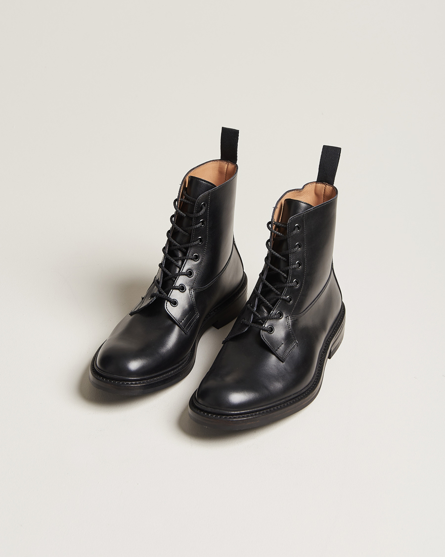 Herr | Handgjorda skor | Tricker\'s | Burford Dainite Country Boots Black Calf