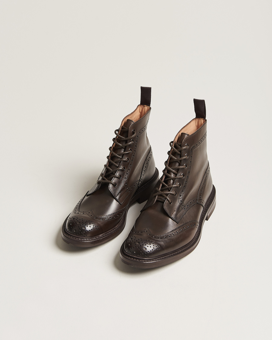 Herre | Snørestøvler | Tricker's | Stow Dainite Country Boots Espresso Calf