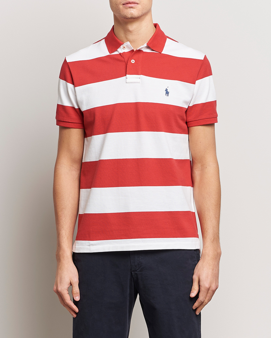 Herre | Only Polo | Polo Ralph Lauren | Barstriped Polo Post Red/White
