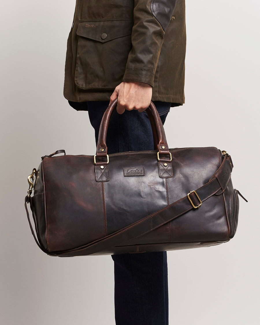 Herre | Weekendbager | Loake 1880 | Devon Leather Travel Bag Dark Brown