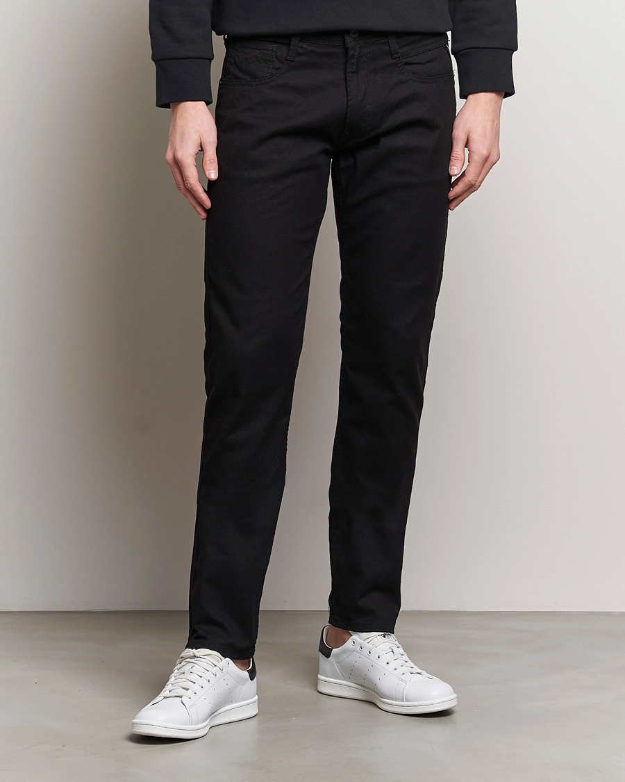 Herre | Svarte jeans | Replay | Anbass Powerstretch Jeans Black