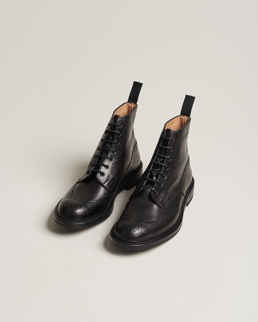 Herre | Svarte støvler | Tricker\'s | Stow Dainite Country Boots Black Calf