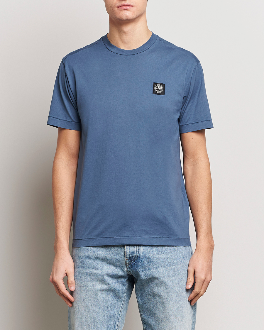Herr | T-Shirts | Stone Island | Garment Dyed Cotton Jersey T-Shirt Dark Blue