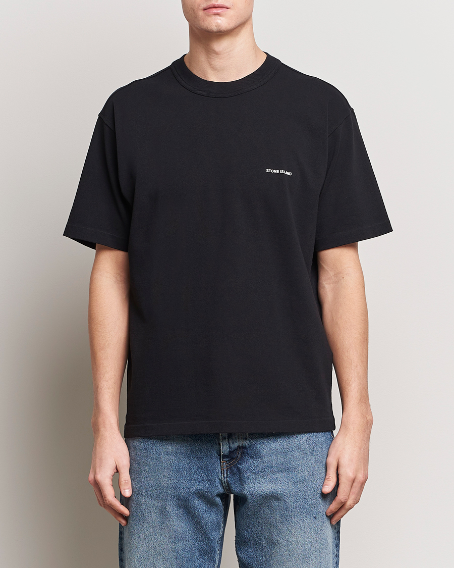 Herr | T-Shirts | Stone Island | Cotton Jersey Small Logo T-Shirt Black
