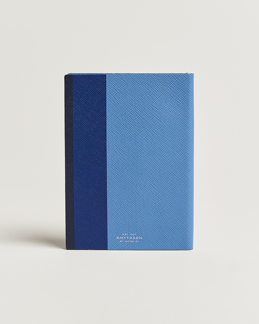 Herre |  | Smythson | Soho Notebook Ribbon Stripe Nile Blue
