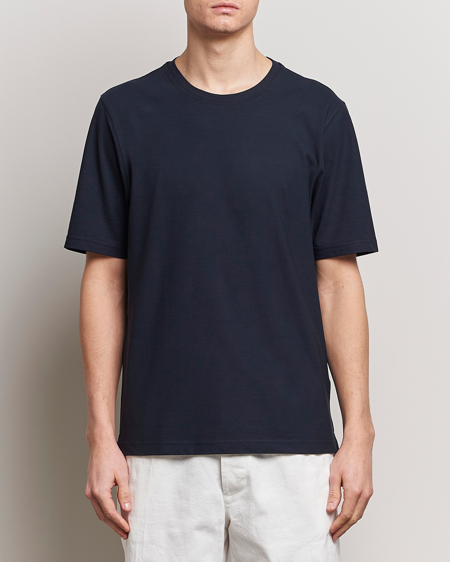 Herre | Lardini | Lardini | Ice Cotton T-Shirt Navy