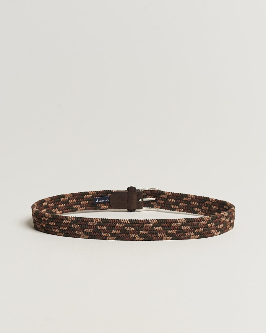 Herre |  | Anderson's | Braided Wool Belt Dark Brown
