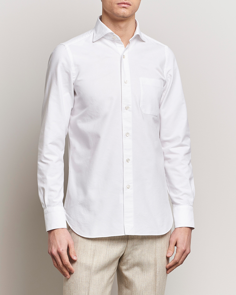 Herre | Formal Wear | Finamore Napoli | Gaeta Chambray Shirt White