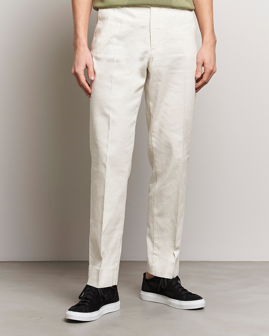 Herr | Kläder | J.Lindeberg | Lois Cotton/Linen Stretch Pants Cloud White